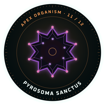 Sticker: PYROSOMA SANCTUS